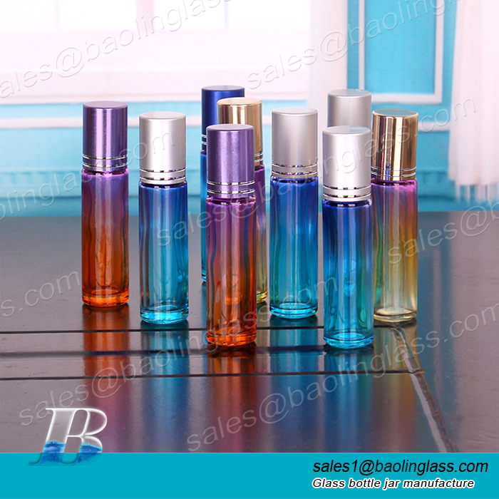 Colored Glass Roll On Bottles