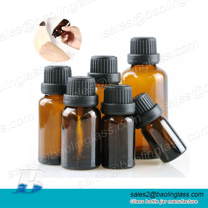 10ml 2020 Screen Printing essential oil amber glass bottle with euro dropper