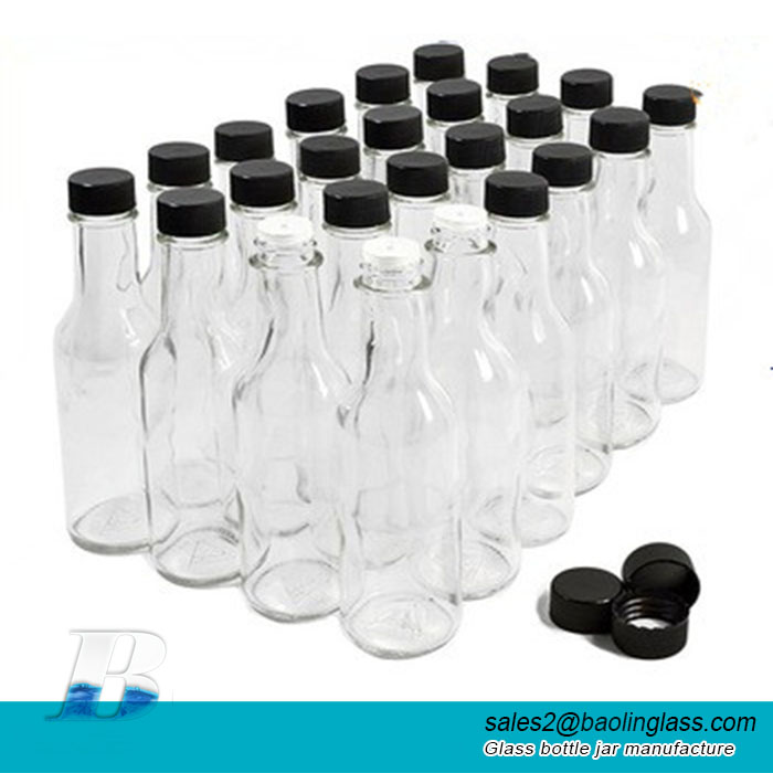 150ml 200 ml 250 ml 1000 ml 2020 Hot Sauce Glass Bottles with black screw cap