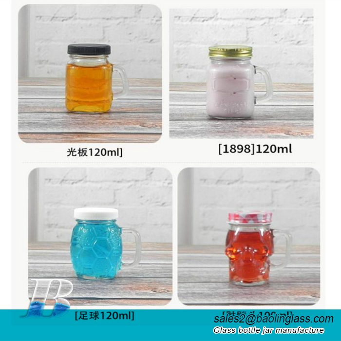 Glass Mason Juice Jar, Capacity: 120 Ml