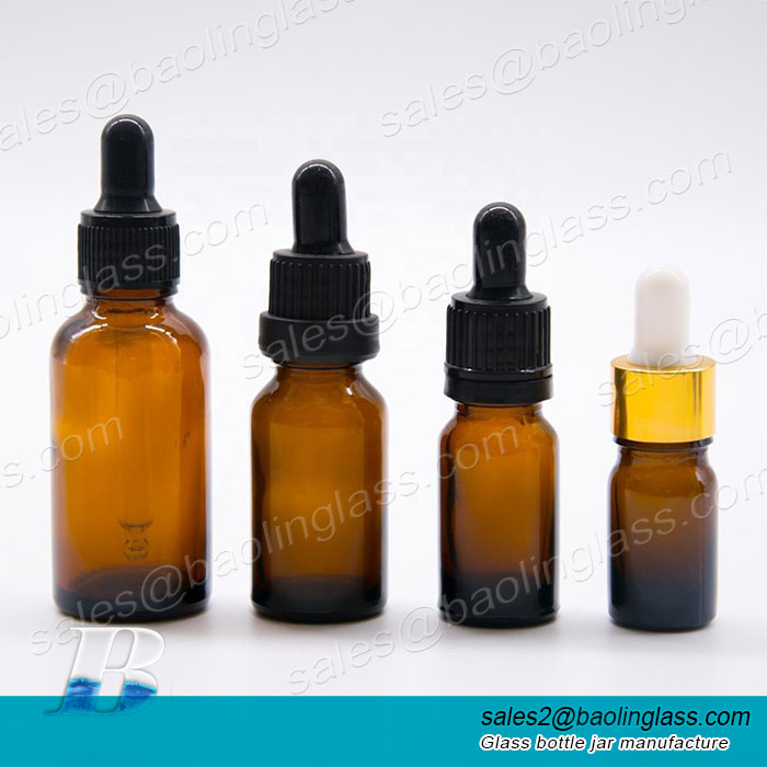 5ml 10ml 30ml glass amber essential oil 30 ml glass dropper bottle for aroma with child-proof cap