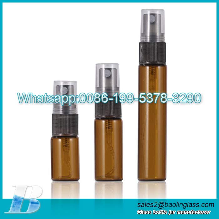 3ml 5ml 10ml Glass Essential Oils Perfume Spray Bottle with black/white cap