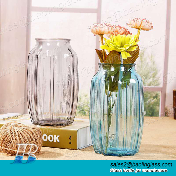 wholesale flower vase glass bottle