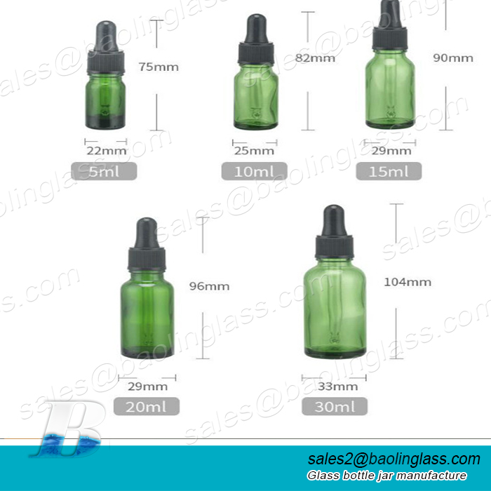 5ml  Essential Oil Dropper Press Glass Bottle with dropper cap