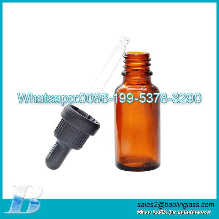 10ml amber Essential oil glass bottle with dropper cap