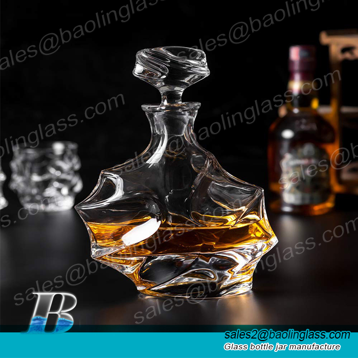900ml China sublimation blanks crystal whiskey decanter bottle
