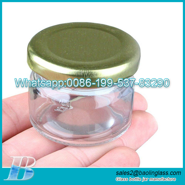 Mini Glass Honey Jam Container Jar 25ml with lid