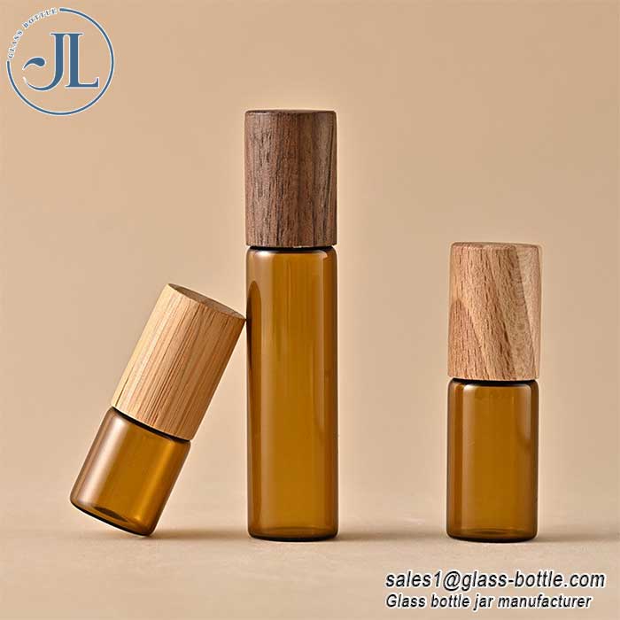 Various wooden cap perfume essential oil roll-on bottle wholesale