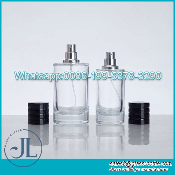 Factory Price Round Spray Glass Perfume Bottle 50ml Empty Perfume Bottle for Cosmetic Packaging