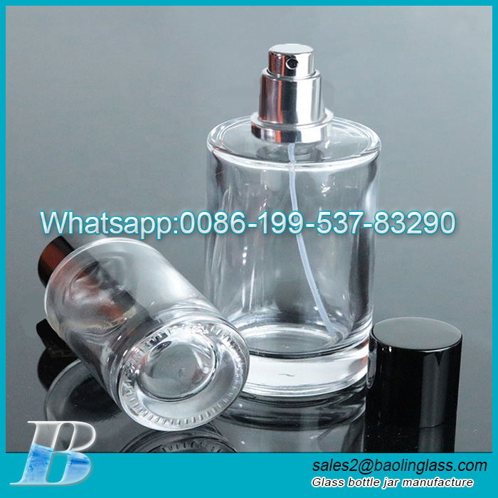0ml 100ml cosmetic round perfume bottle with sprayer pump with magnetic cap