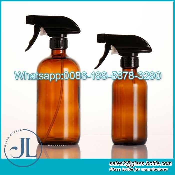 250ml 500ml Amber Boston Dispenser Sprayer Alcohol Disinfectant Bottle