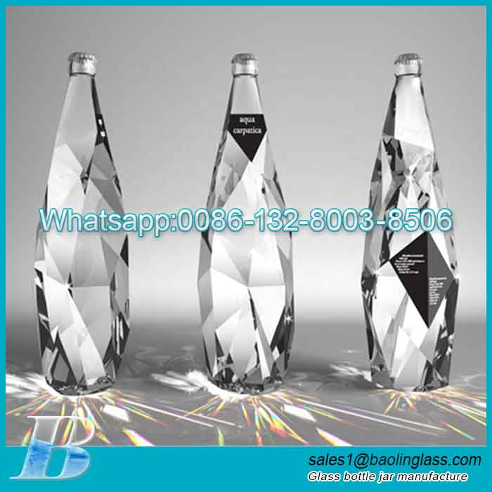 500ml Luxury Diamond shape glass wine bottle