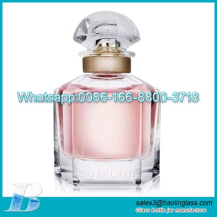 Hot selling 100ml Manufacturer high quality glass bottle for perfume with Aluminum spray cap