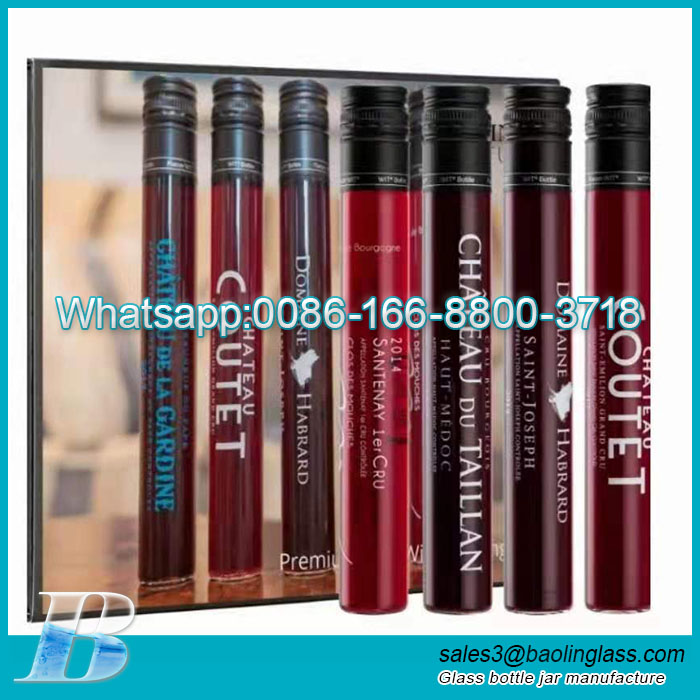 100ml Popular products Tube Glass Wine Liquor Bottle With Aluminum Cap