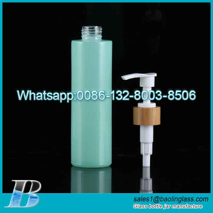 Customized 150ML/5oz Empty Refillable Green Color Glass Pump Bottles