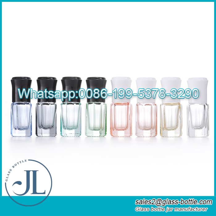 3ml 6ml 12ml blue or pink Octagonal Glass Roller Bottles