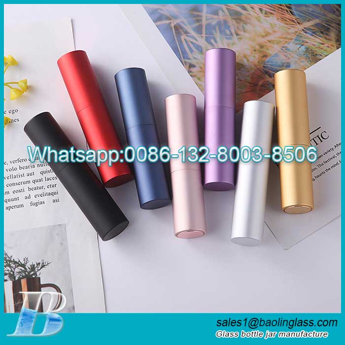 Luxury Electroplate Shell Mini 8ml 10ml Portable Perfume Vial Tube Glass Bottle
