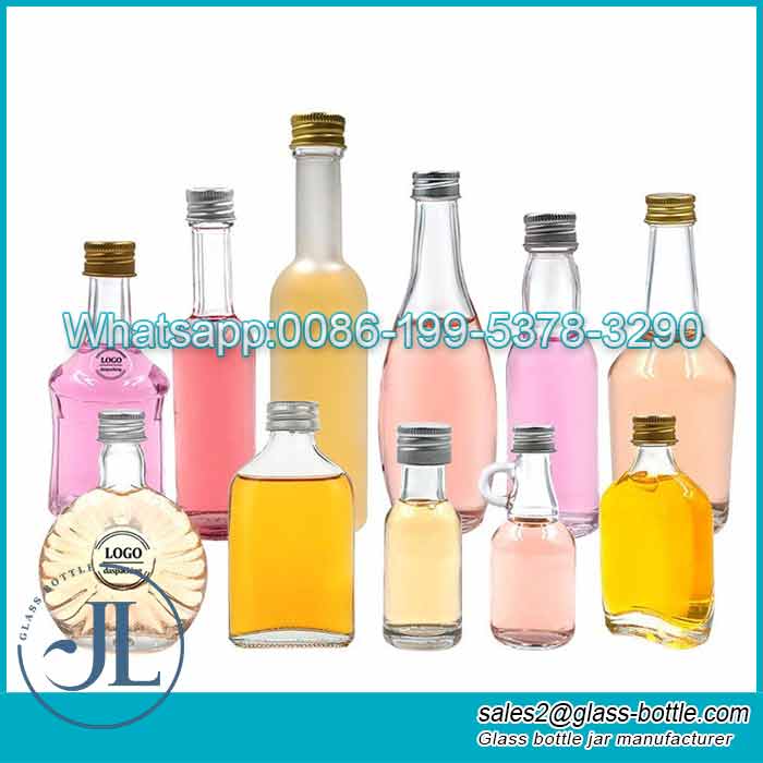New Arrivals mini 10ml 20ml 30ml 50ml 100ml Clear Frosted alcohol Wine Liquor Glass Bottle for packing
