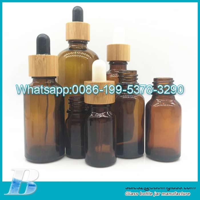 Costom-amber-Essential-Oil-Bottle-Bamboo-Dropper