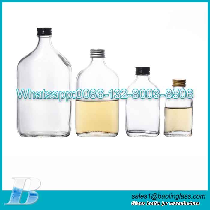 50ml 100ml 250ml 500ml Glass Flask Liquor Bottle with Caps