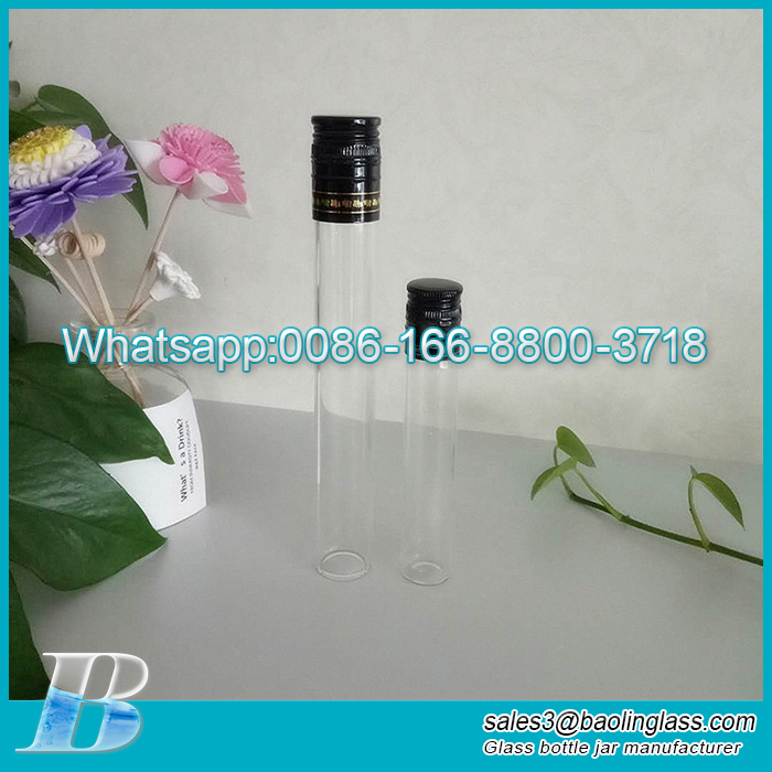 50ml 100ml tube high borosilicate glass bottle with aluminium cap factory