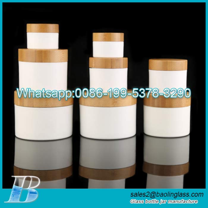 Natural bamboo lid design 5g 15g 30g 50g 100g 150g 250g plastic