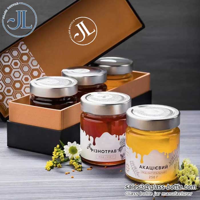 250ml Glass honey jar with lid wholesale
