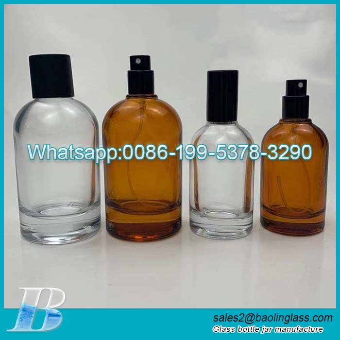 Hot selling glass 50ml 100ml Flacon Vide Parfum Verre Cylindrique Empty Perfume Glass Bottles