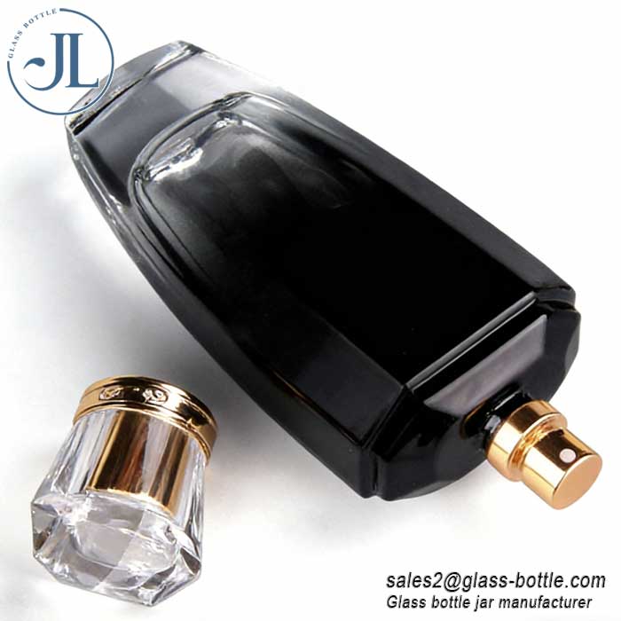 Irregular Shape Luxury Black Perfume Bottle