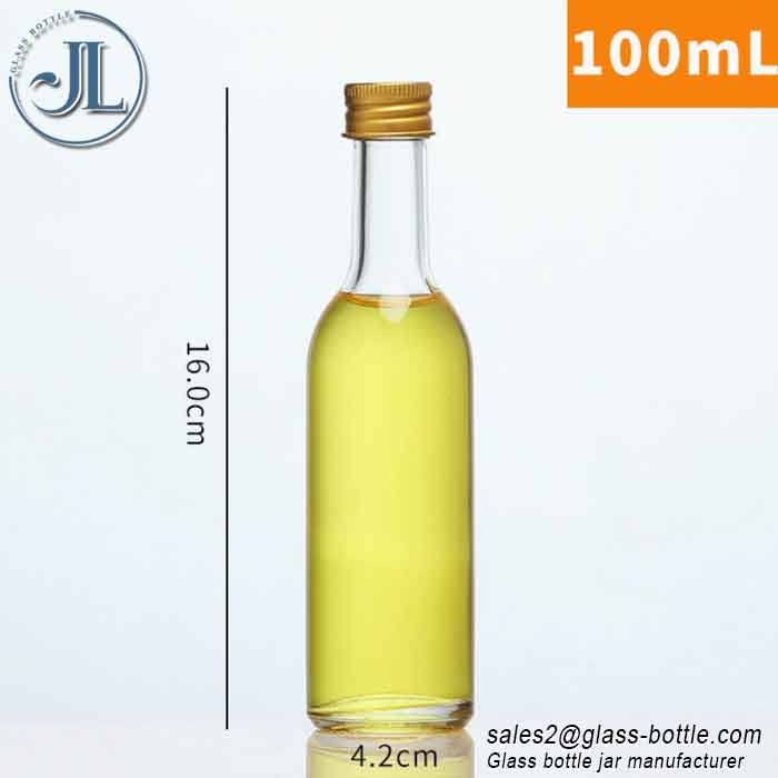 Made in china Hot selling 100ml Clear Mini alcohol bittles Wine Whisky Vodka Spirit Liquor Glass Bottle for maple factory