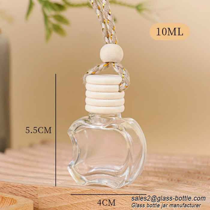 10ml empty diffuser car hanging perfume bottle with wooden cap