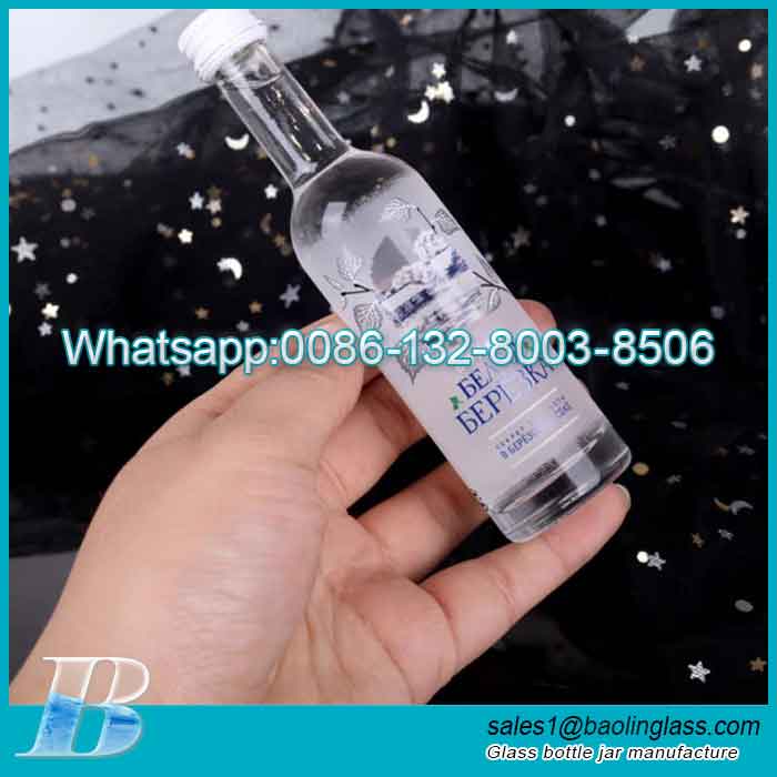 Empty 50ml Spirit Glass Bottle for Vodka/Brandy