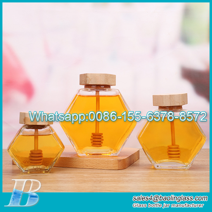 Hot selling 100ml 220ml glass honey Jars with Lids