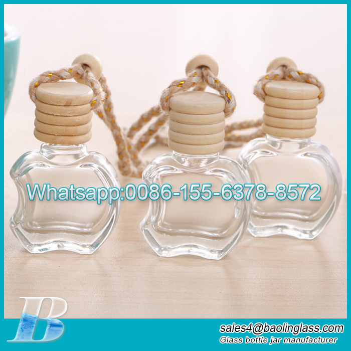 10ml empty diffuser car hanging perfume bottle with wooden cap