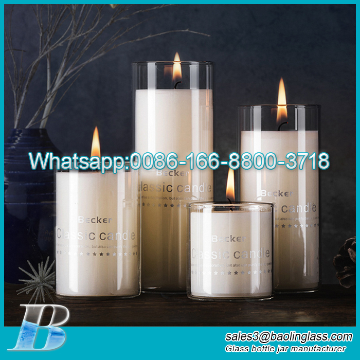 Wholesale high borosilicate glass explosion proof empty aromatherapy candle jar