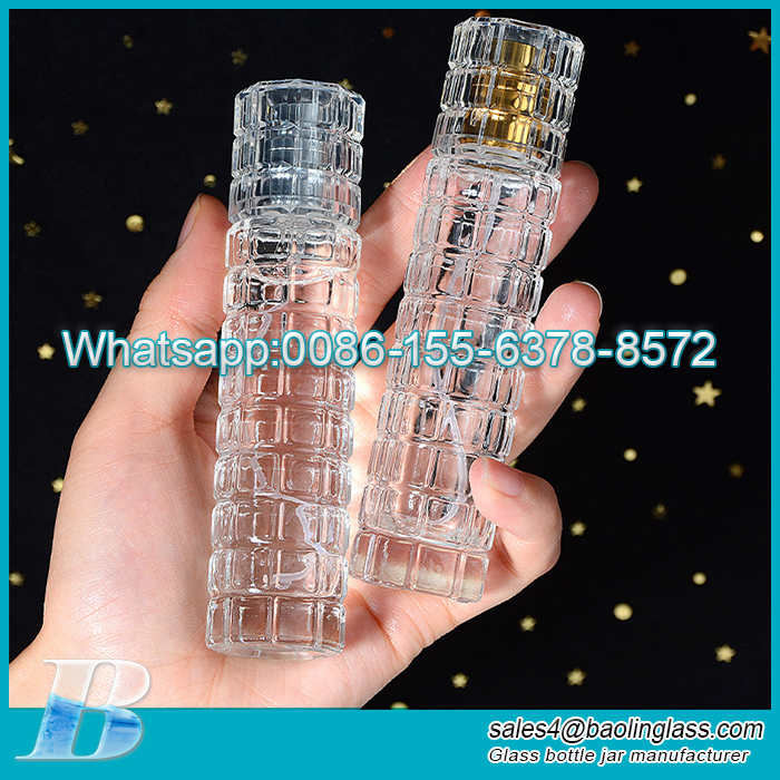 30ml Tube Crystal Perfume glass bottle with Spray Cap