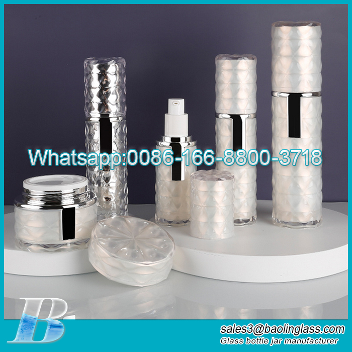 30ml 50ml 100ml aurora serum bottle spray acrylic cylinder cosmetic packaging