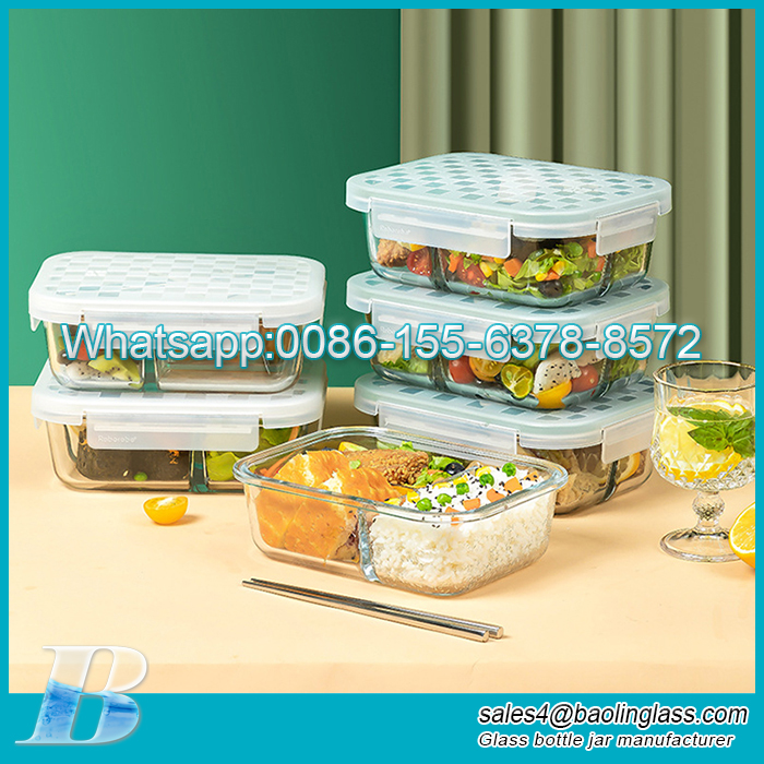 BPA Free Oven Safe Meal Prep Glass Food Storage Containers