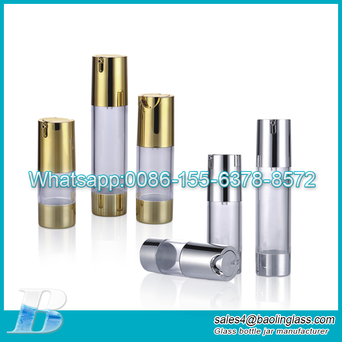 U-Shaped airless lotion essence plastic bottle Made in China
