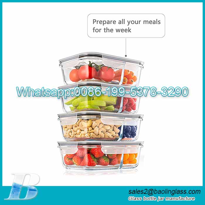 700ml Airtight Freezer Oven Safe Meal Prep Glass Food Storage Containers