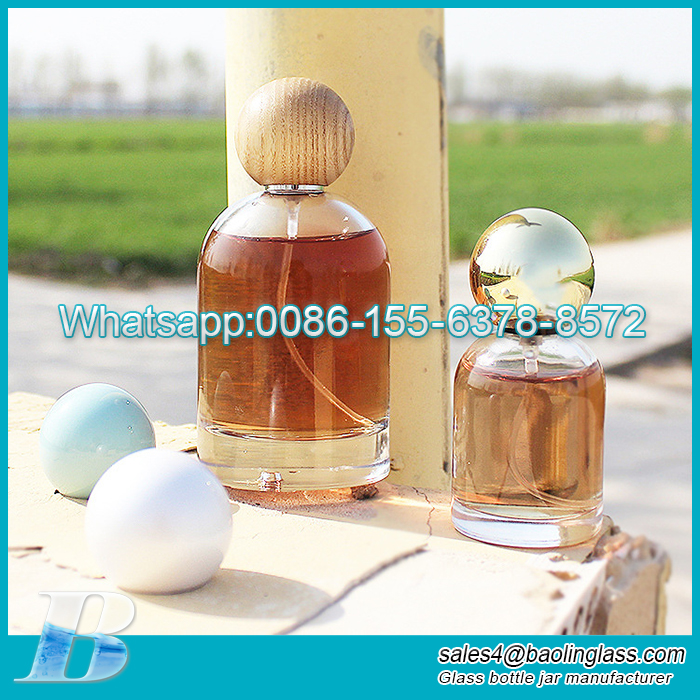 30ML50ML100ML Empty glass perfume spray bottle with round cover