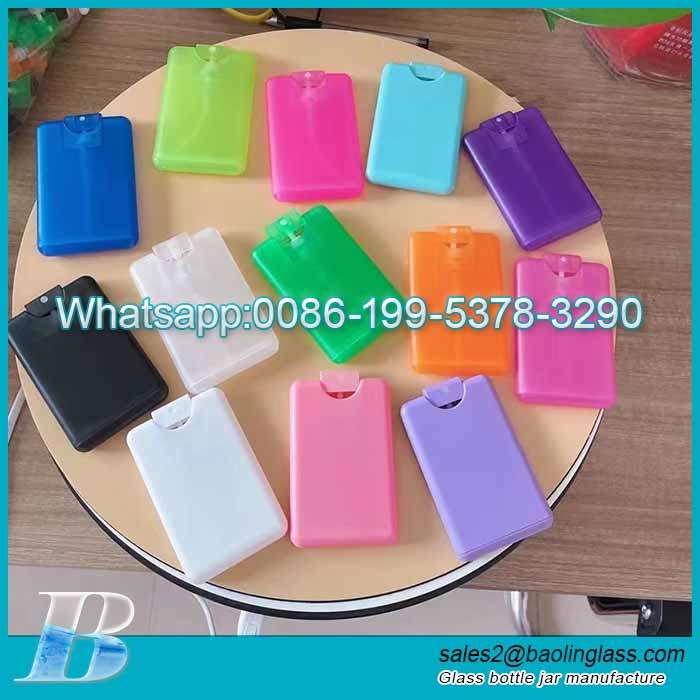 20ml Plastic PP Pocket Perfume Sanitiser Type Pocket  Credit Card Spray Bottle
