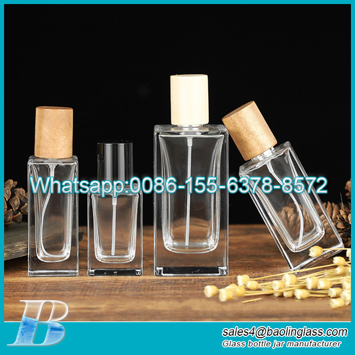 Refillable glass perfume bottle with spray for sale