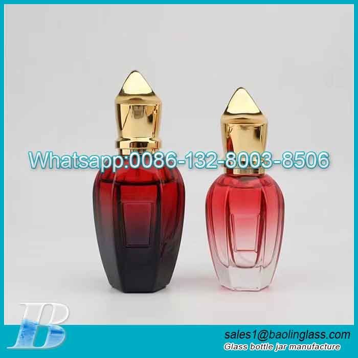 50ml Gradient Color Glass Perfume Bottle with Screw Pump