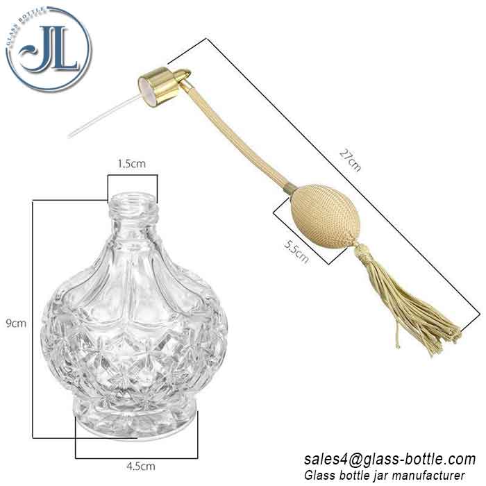 80ml Dragonfly Mosaic Air Bag Glass Perfume Spray Bottle