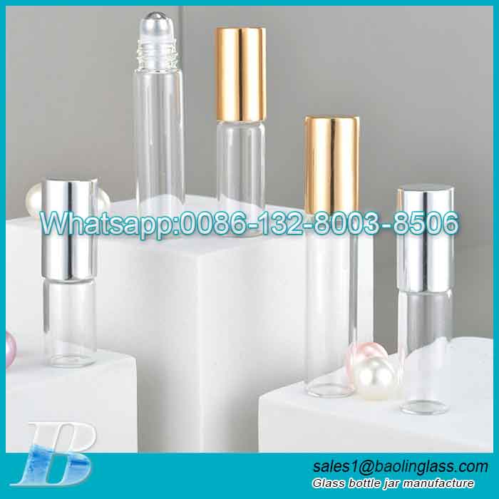 10ml Glass Perfume Essential Oil Tube Bottle with Roll-on