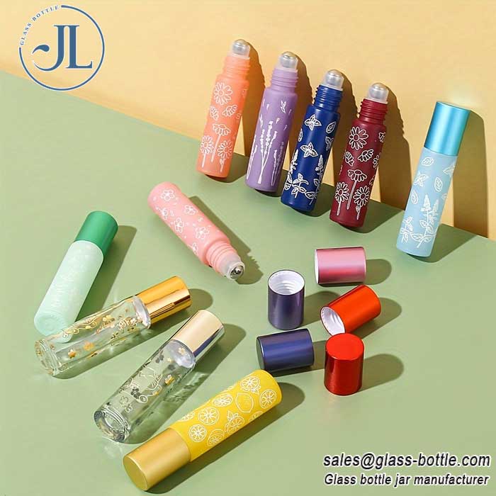 10ml Refillable Colorful Glass Roller Bottle for Essential Oil