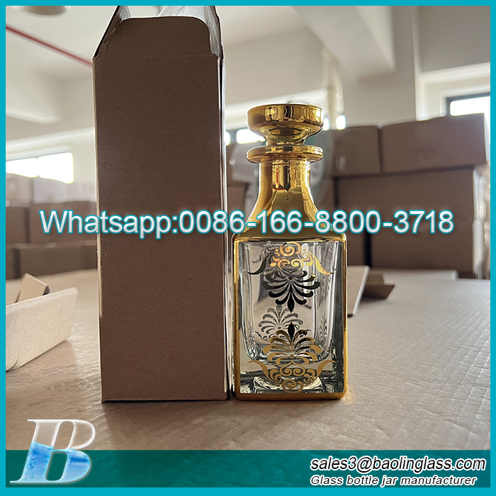 Arabia style UV electroplating engraving logo reed diffuser bottles wholesale