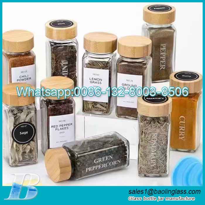 Wholesale 4oz/120ml Bamboo Lid Spice Jars for your store - Faire
