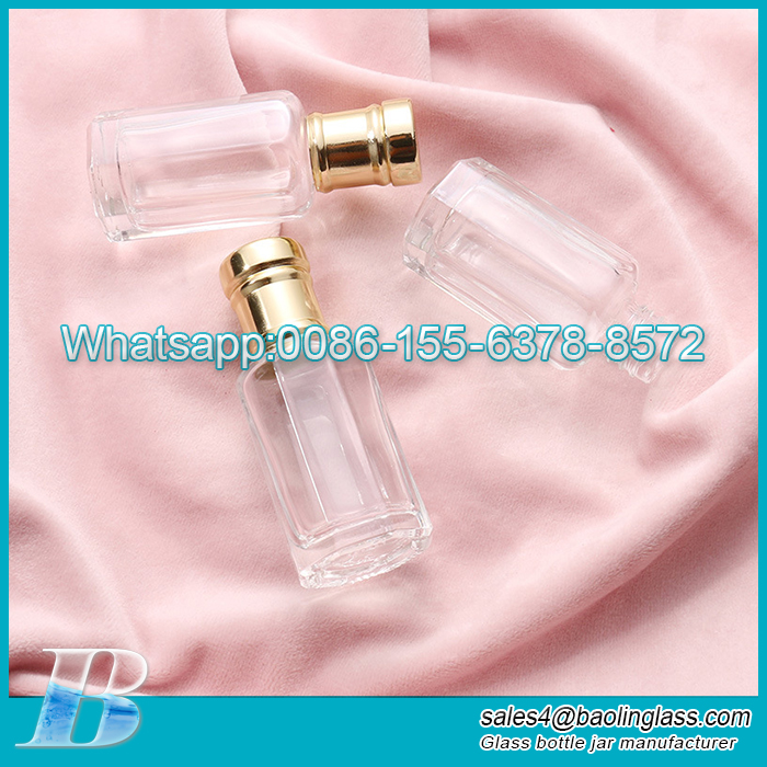 Transparent Glass Essential Oil perfume Roll On Bottles